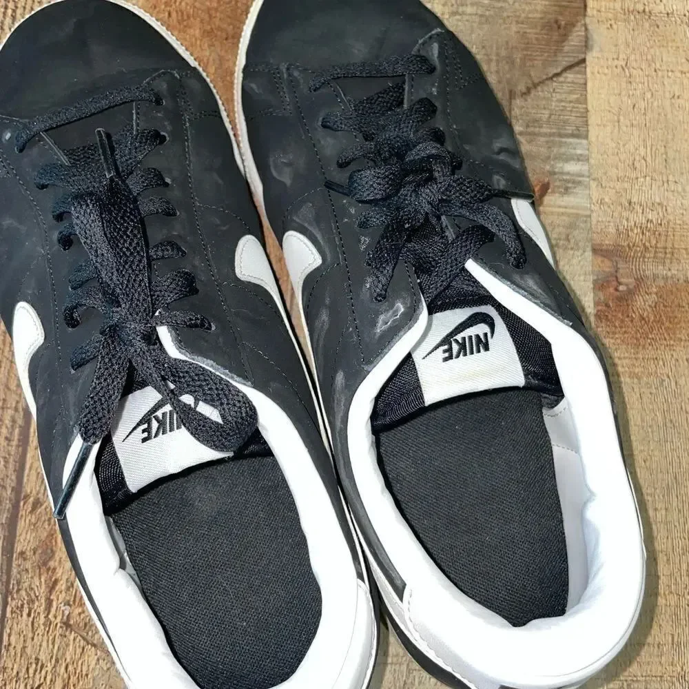 Nike Mens Classic 312495-011 Black White Running Shoes Sneakers Size 9.5